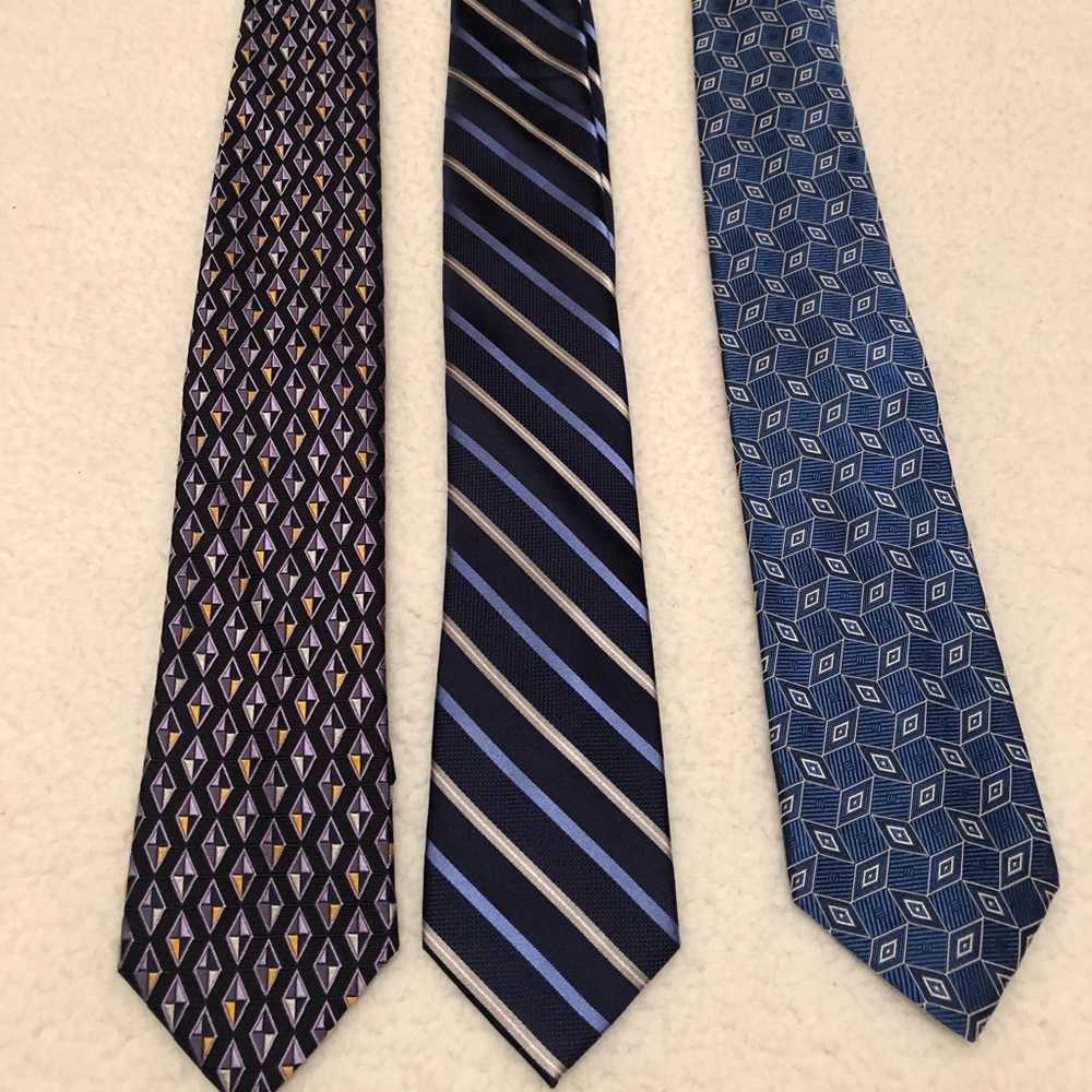 Men’s Blue Ties- 3 pack